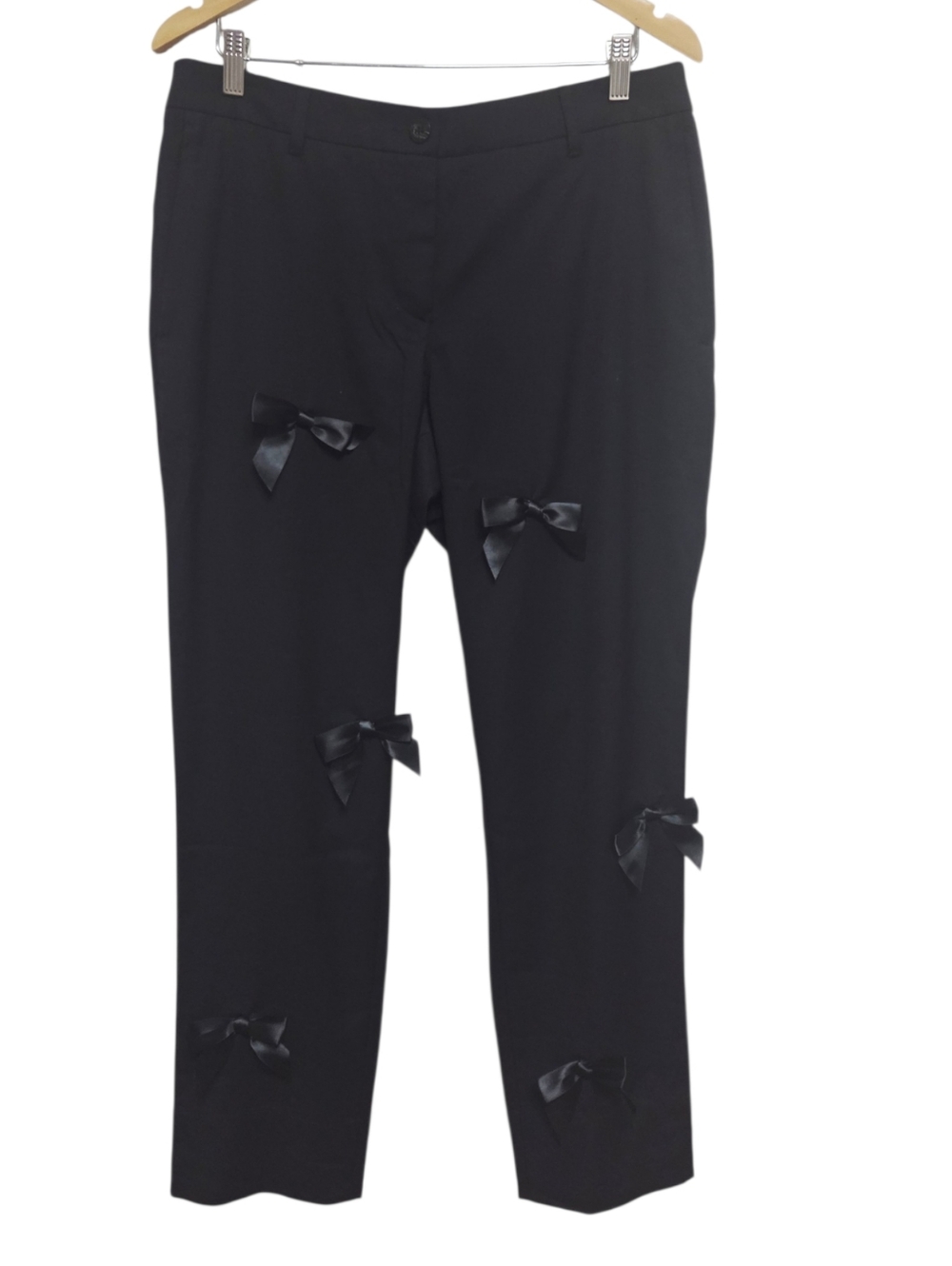 WILDFANG The Empower Bow Trousers Pants Black 12 NWT - Picture 2 of 10